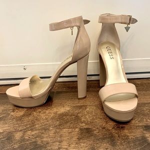 Guess Patent Nude Pump. Discounted Shipping